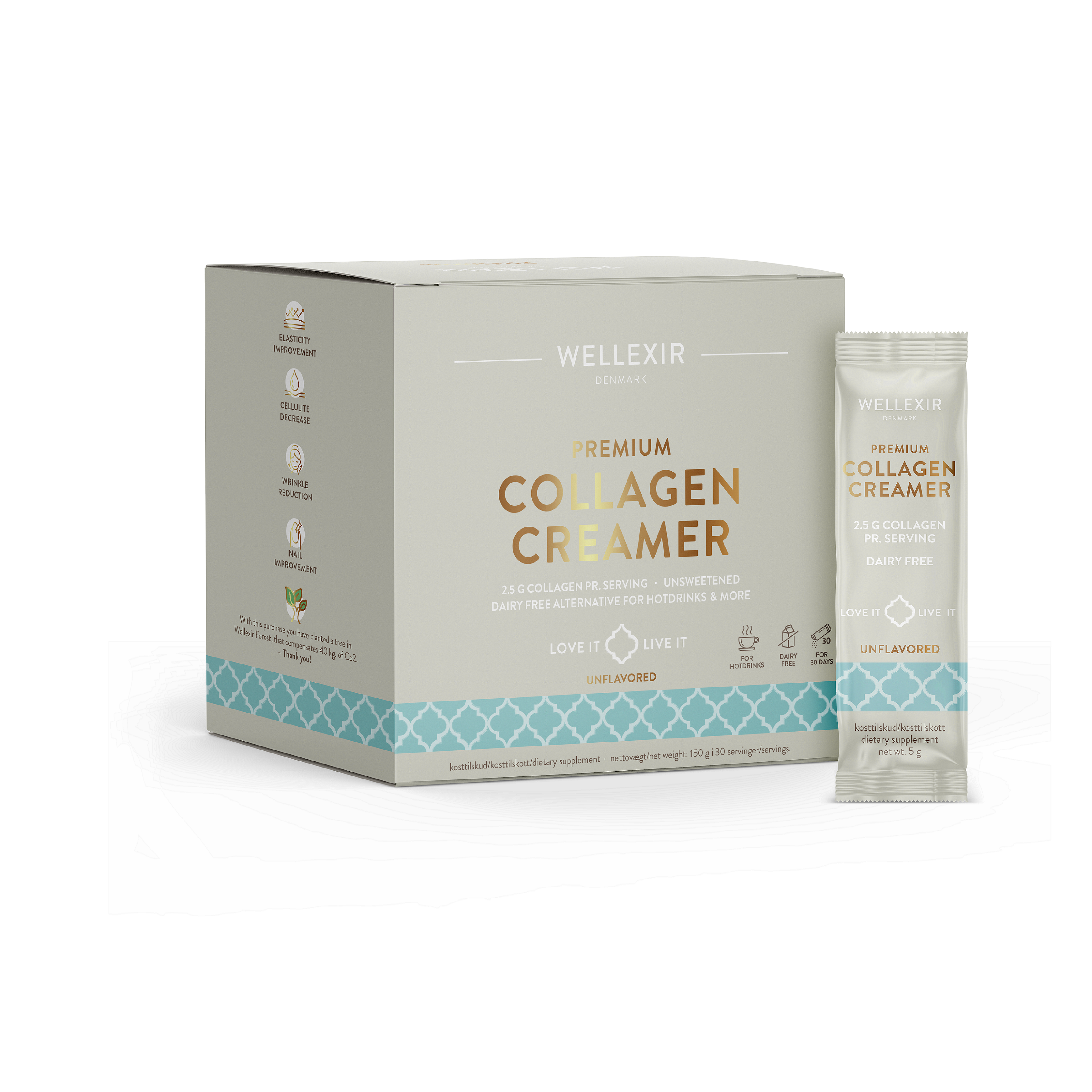 Wellexir - Collagen Creamer Unflavored 30 Pcs - Helse og personlig pleie