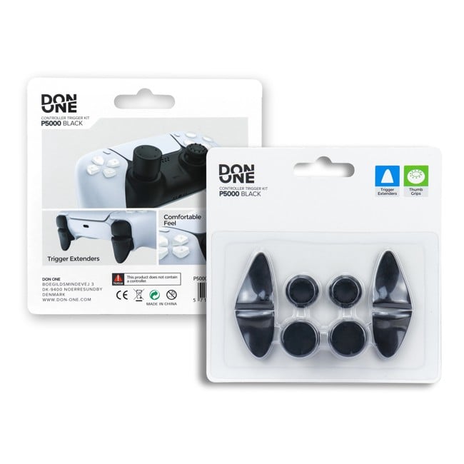 DON ONE - P5000 BLACK - PS5 CONTROLLER TRIGGER KIT THUMB GRIPS