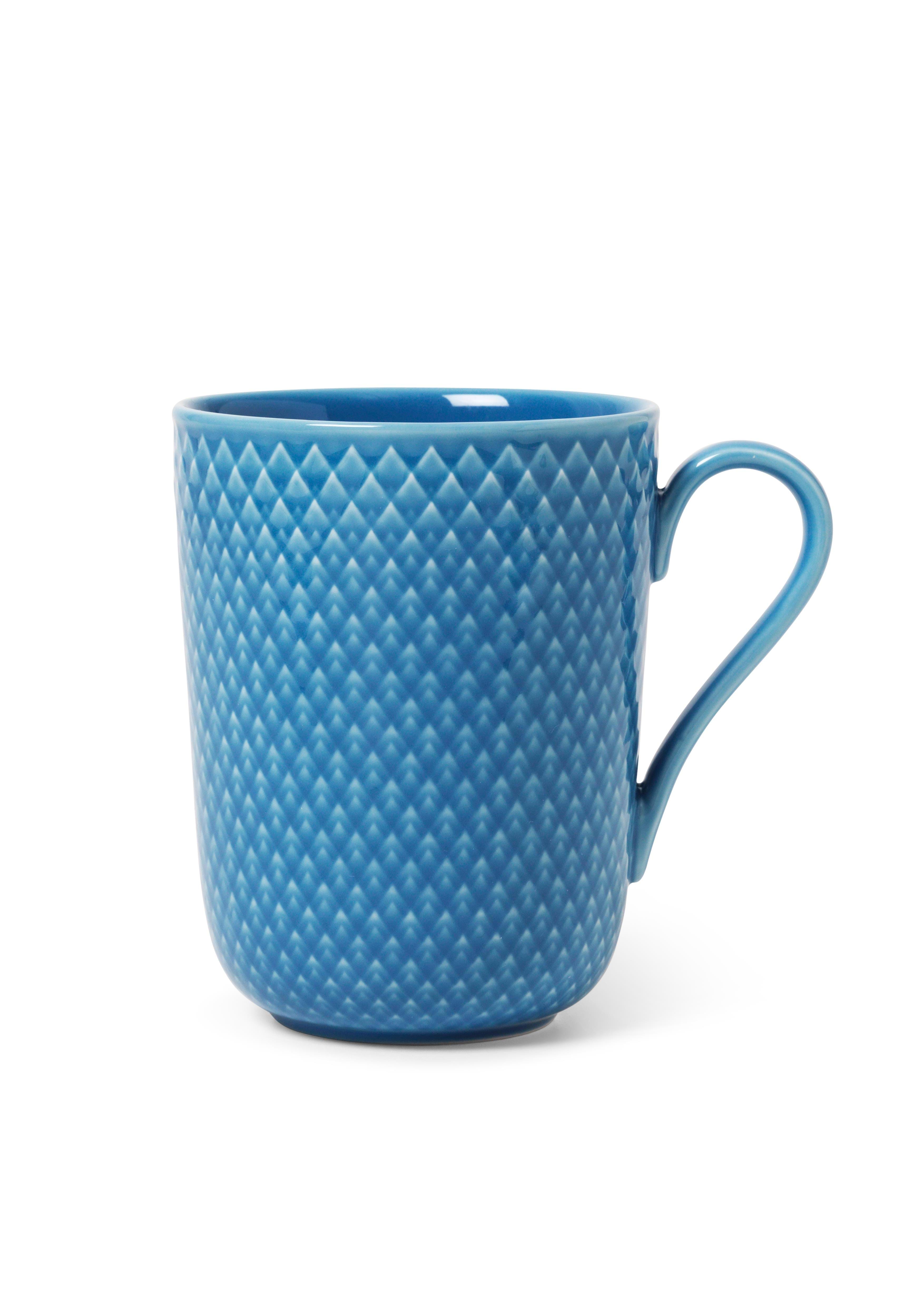 Lyngby Porcelæn - Rhombe Color Krus med håndtak - 33 cl - Blå