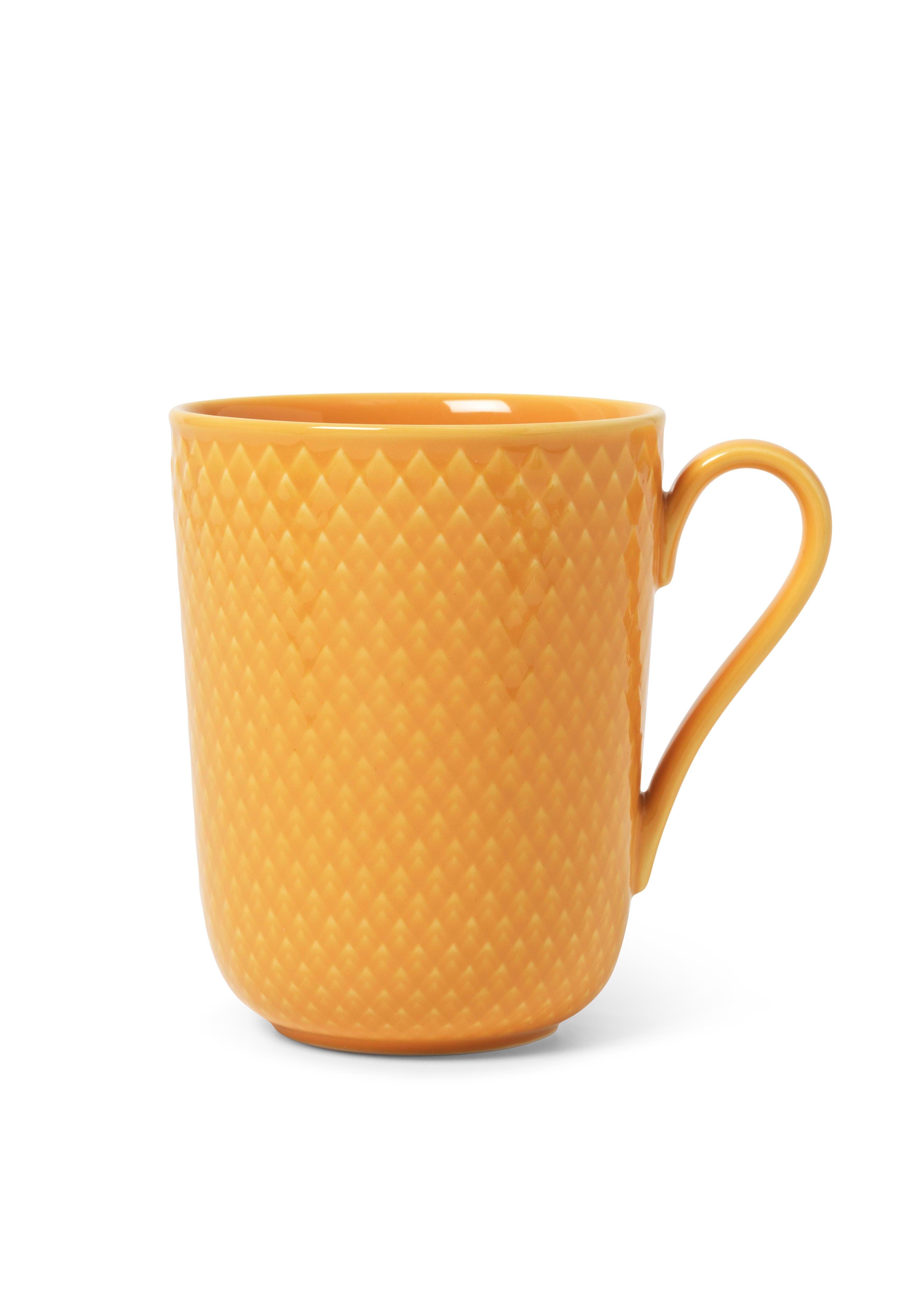 Lyngby Porcelæn - Rhombe Color Mug med handtag - 33 cl - Gul