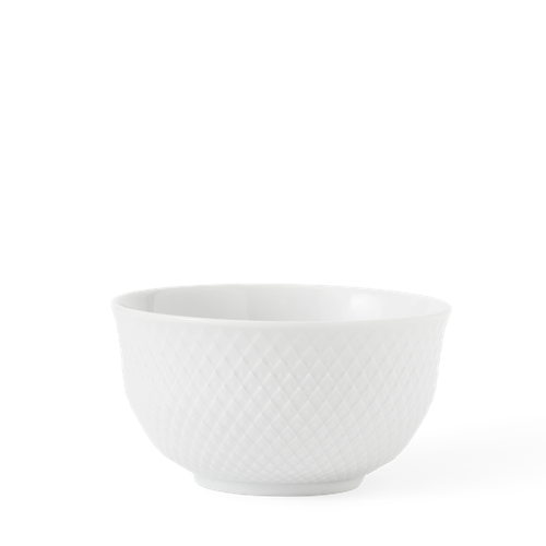 Lyngby Porcelæn - Rhombe Vit Skål 13 cm