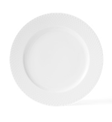 Lyngby Porcelæn - Rhombe Middagstallerken 27 cm - Hvit