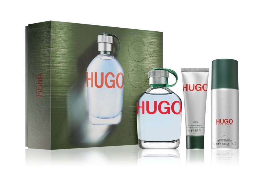 Hugo Boss - Hugo Man EDT 125 ml + Deodorant Spray + Shower Gel 50 ml + Gavesæt