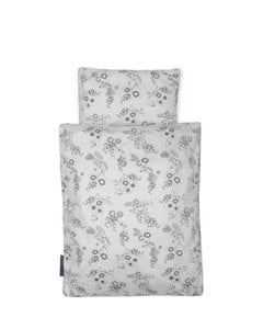 Smallstuff - Doll Bedding - Grey Flower garden