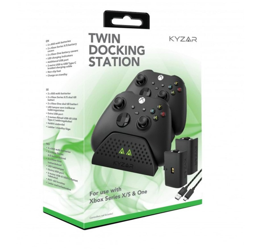 Kyzar Twin Docking Station for Xbox Series X/S - Tilbehør til spillekonsol - Microsoft Xbox One