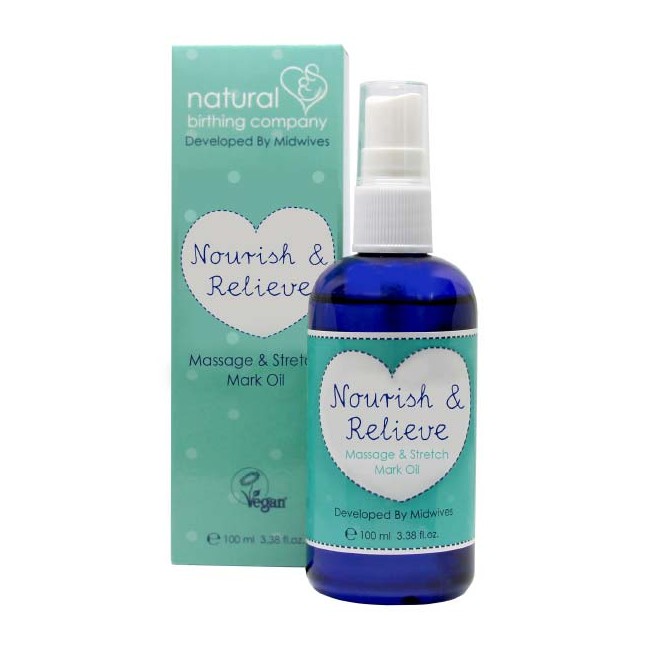 Natural Birthing Company - Nourish & Relieve Massage & Strækmærkeolie 100 ml