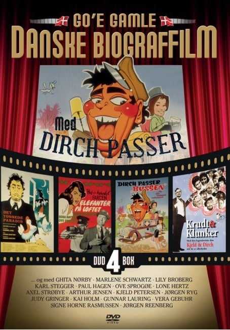 Dirch Passer - Danske Biograffilm (4 disc) - Bussen - Det tossede paradis - Elefanter på loftet - Krudt og klunker