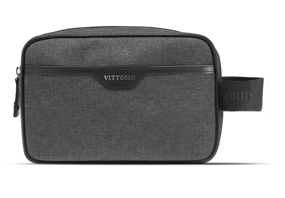 Vittorio - Washbag 100% Recycled Plastic Grey - Kulturbeutel