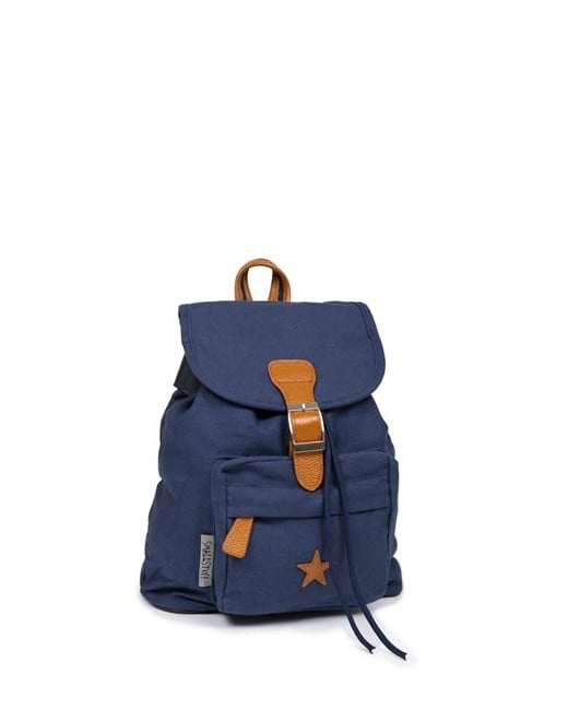 Smallstuff - Baggy Back Pack Leather Star - Navy