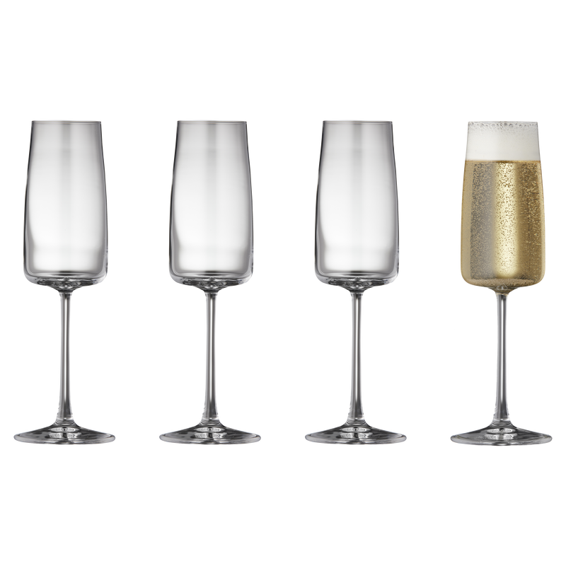 Lyngby Glas - Eco Crystal - Zero Champagneglas 30 cl - 4 stk