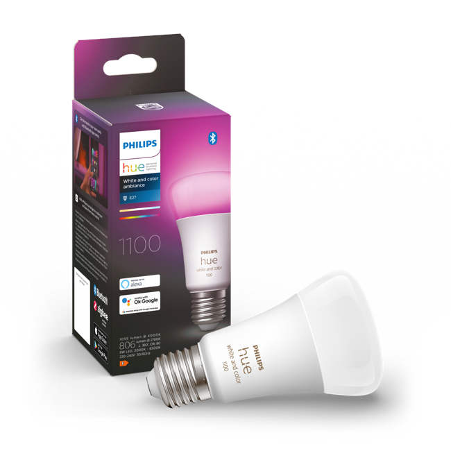 Philips Hue -   E27 1100 Lumen  Single Pack - White & Color Ambiance