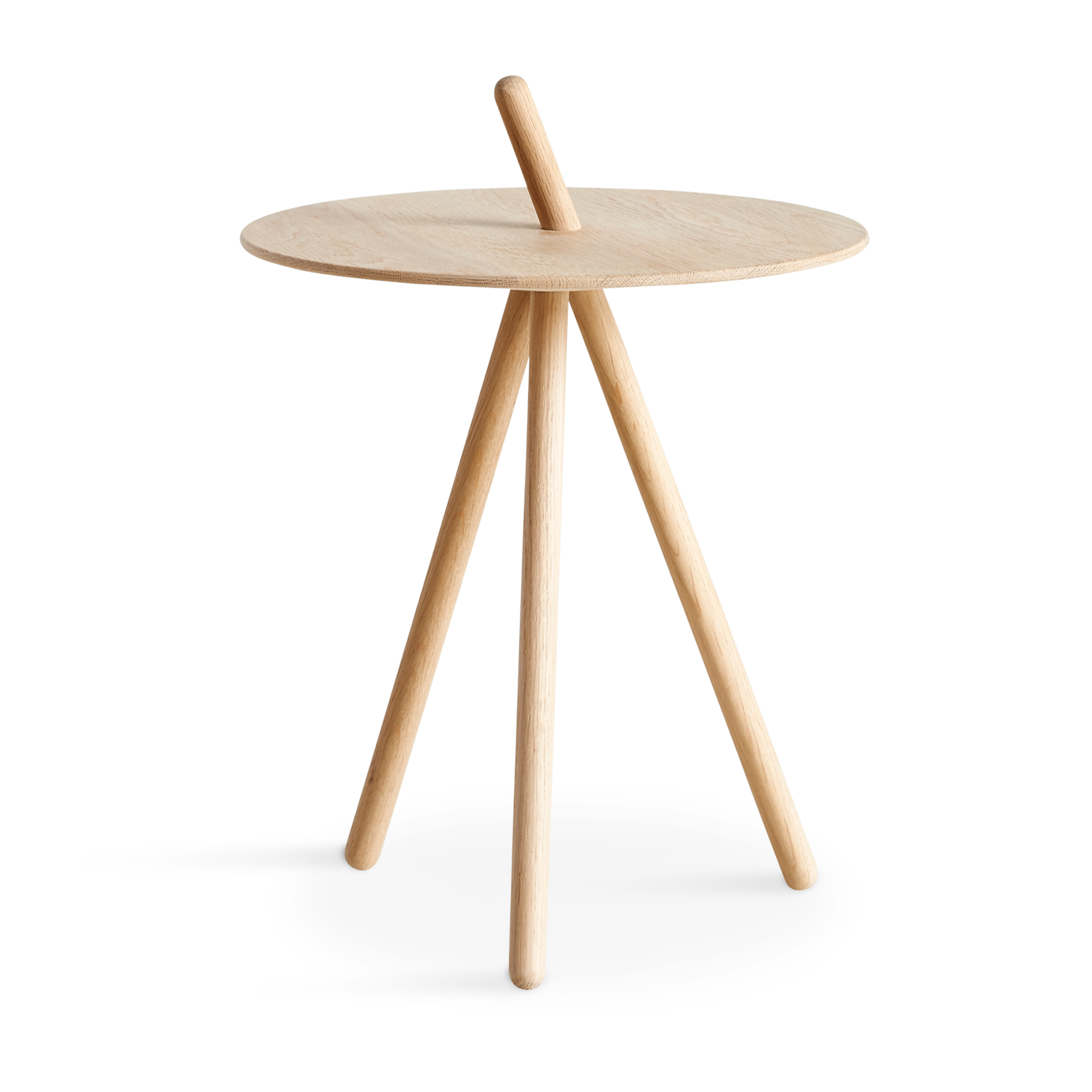 Woud - Come Here side table - White pigmented lacquered oak