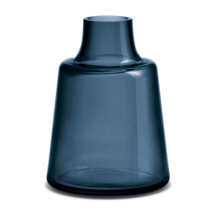 Holmegaard - Flora Vase short neck dark blue H24