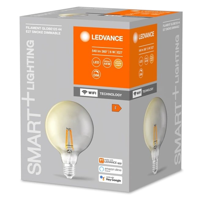 Ledvance - SMART+ Filament Globe 125 Smoked E27 - WiFi