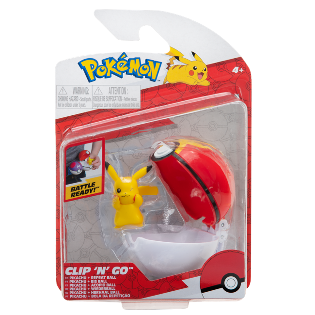 Pokemon - Clip'N Go - Pikachu & Repeat Ball (PKW0159)