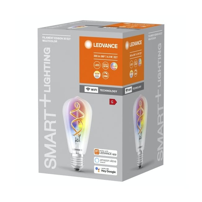 Ledvance - SMART+ Classic  Edison E27 ST64 4.5W RGBW Wi-Fi