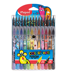 Maped - Color'Peps Monster set - 12 markers / 15 pencils (984718)