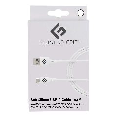 Floating Grip 0,5M Silicone USB-C Cable (White)