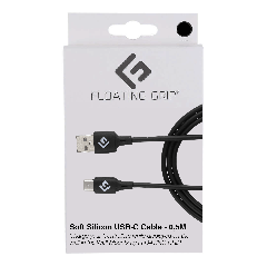 Floating Grip 0,5M Silicone USB-C Cable (Black)