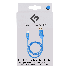 Floating Grip 0,5M LED USB-C Cable (Blue)