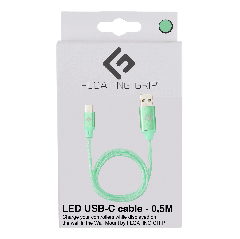 Floating Grip 0,5M LED USB-C Cable (Green)