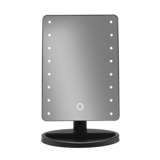Gillian Jones - Hollywood Makeup Mirror w. Dimmable LED Light & Touch Function - Black