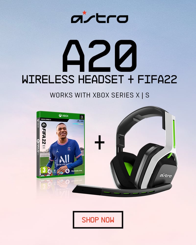 ​ASTRO Gaming A20 Wireless Headset Gen 2 for  Xbox - GREEN - 2.4GHZ + FIFA 22 Game Bundle