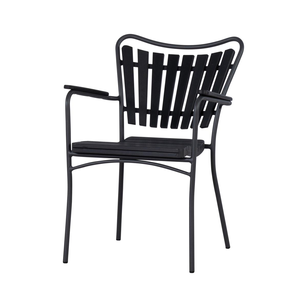 Cinas - Hard & Ellen Garden Chair - Polywood - Anthracite/ Black (3115020)