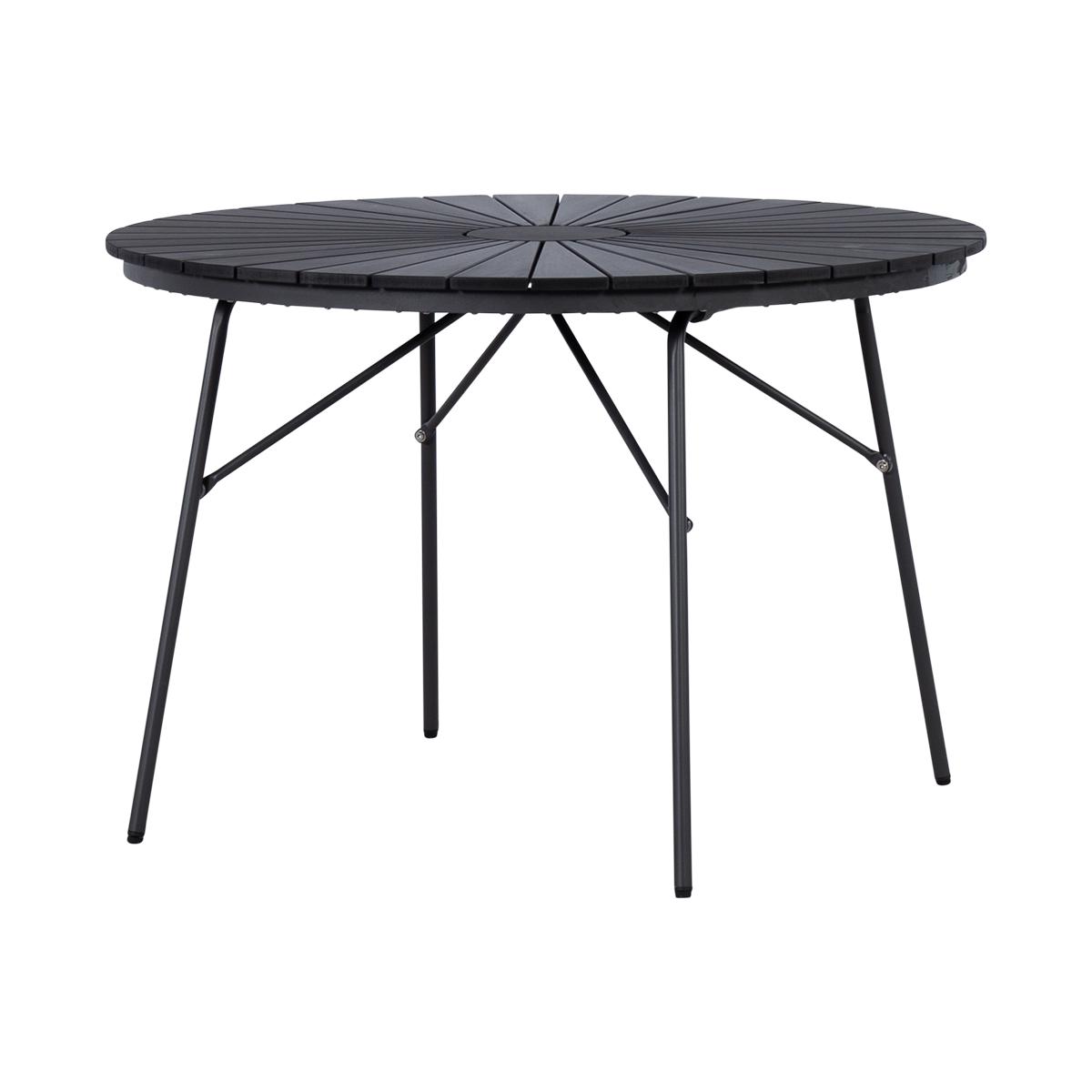 Cinas - Hard & Ellen Garden Table Ø 110 cm - Polywood - Anthracite/Black (2515020)