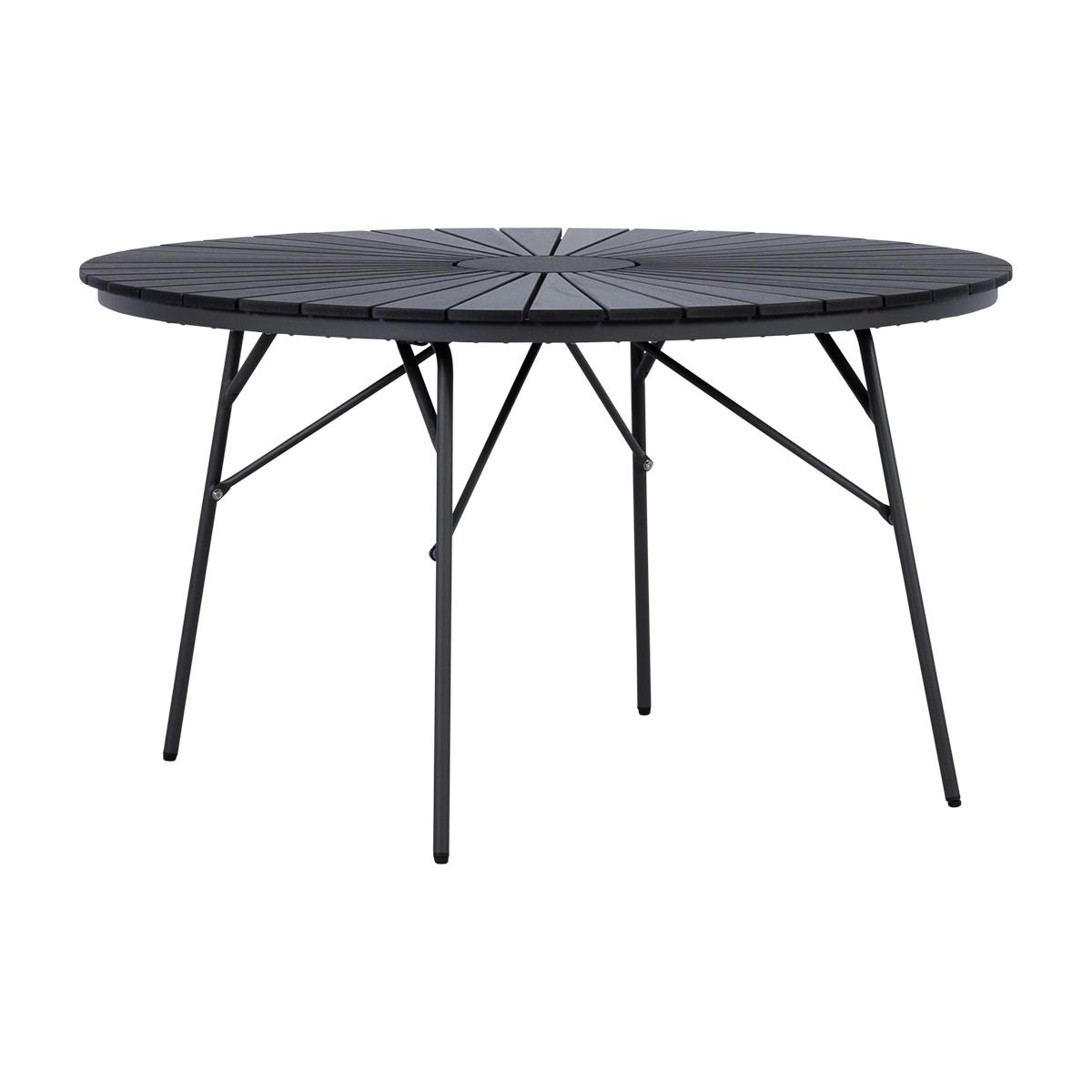 Cinas - Hard & Ellen Garden Table Ø 130 cm - Polywood - Anthracite/Black (2516020)