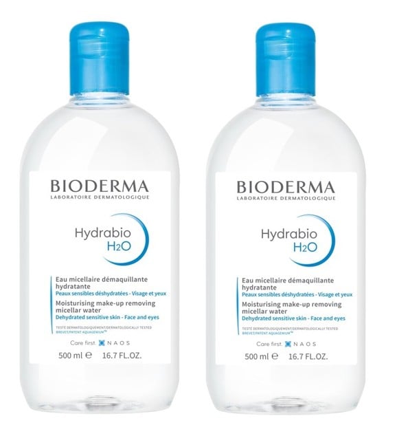 Bioderma - 2 x Hydrabio H2O Micellar Solution 500 ml - Micellar Water