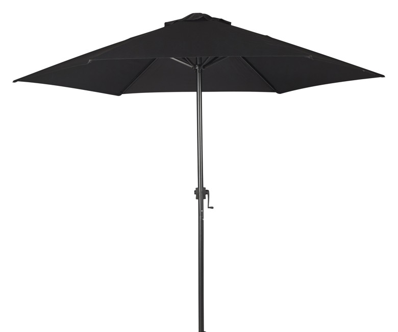 Living Outdoor - Vejroe Parasol With Crank Ø 2,5 meter - Black (48735)