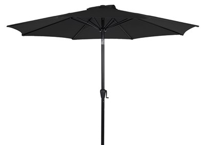 Living Outdoor - Leeds Parasol With Crank & Tilt Ø 3 meter - Black/Black (624592)