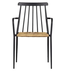 Living Outdoor - Thuroe Garden Chair - Aluminium/Polyrattan - Black/Nature (628936)