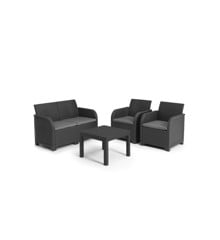 Keter - Rosalie 2 seater Sofa Lounge Set - Graphite/Cool Grey (249561)