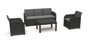 Keter - Rosalie 3 seater Sofa Lounge Set - Graphite/Cool Grey (249587) thumbnail-1