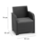 Keter - Rosalie 3 seater Sofa Lounge Set - Graphite/Cool Grey (249587) thumbnail-5