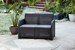 Keter - Rosalie 2 seater Garden Sofa - Graphite/Cool Grey (249600) thumbnail-3
