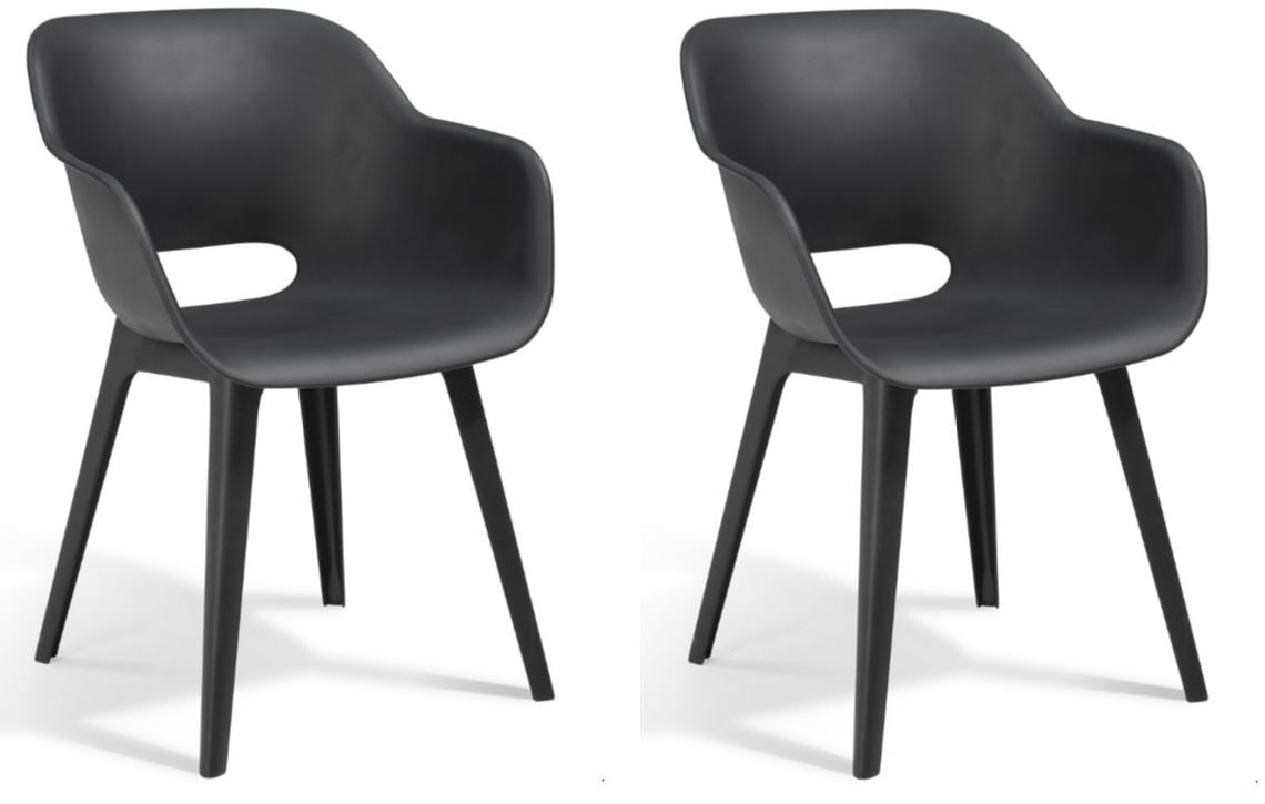 Keter - Akola Cup Chair - Graphite - Set with 2 pcs. (238360)
