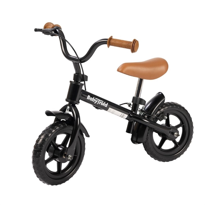 BabyTrold - Balance Bike - Black/Brown - Leker