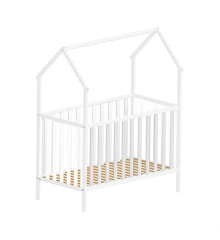 Babytrold - House Bed w. Roof 60 x 120  cm - White