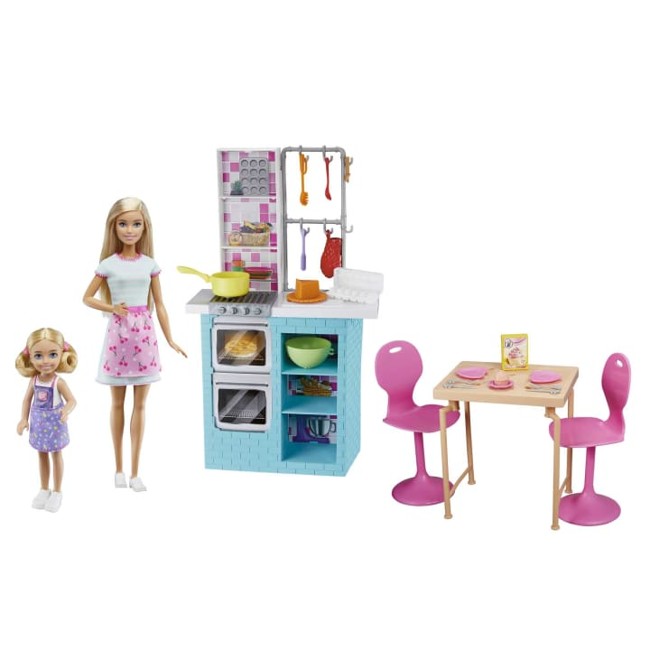 Barbie - Dukke & Chelsea - Bagelegesæt og tilbehør (HBX03)