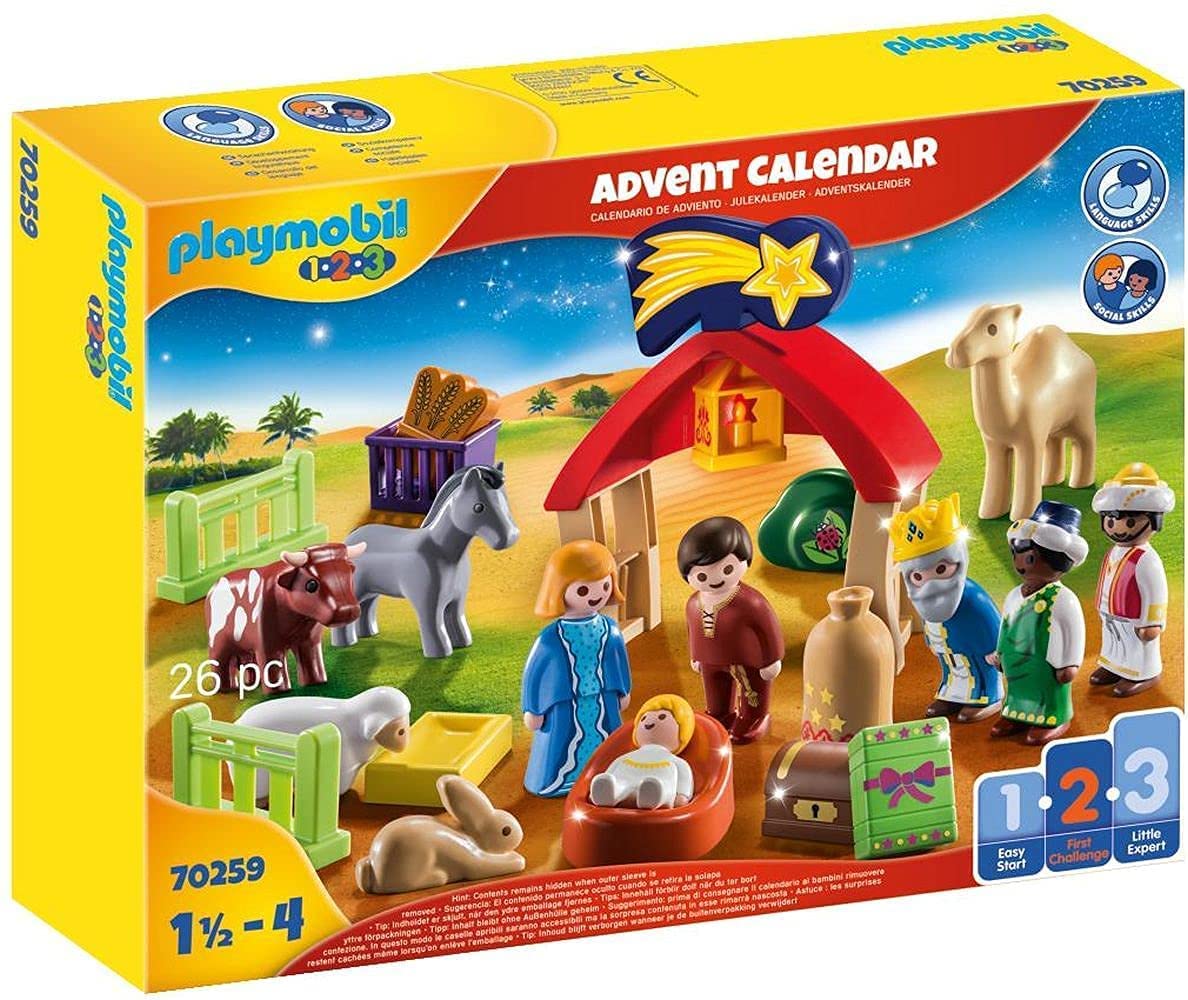 Buy Playmobil 1.2.3 Advent Calendar Christmas Manger (70259)