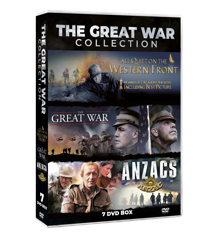 THE GREAT  WORLD WAR 1 COLLECTION (7DVD BOX SET: LIMITED EDITION CONTAINS:  Anzacs 5DVD MINISERIES - Great War 1 DVD - All Quiet on the Western Front 1 DVD Oscar Winner
