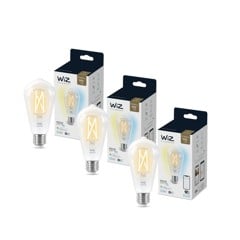 WiZ - 3xST64 Klar lampa E27 Justerbar Vit - Paket