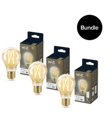 WiZ -  3xA60 Amber bulb E27 Tunable white - Bundle