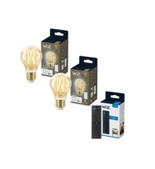 WiZ -  2xA60 Amber bulb E27 Tunable white & Remote - Bundle