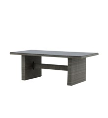 Venture Design - Padova Garden Table 200x100 cm - Polyrattan/Glass - Grey (7231-004)