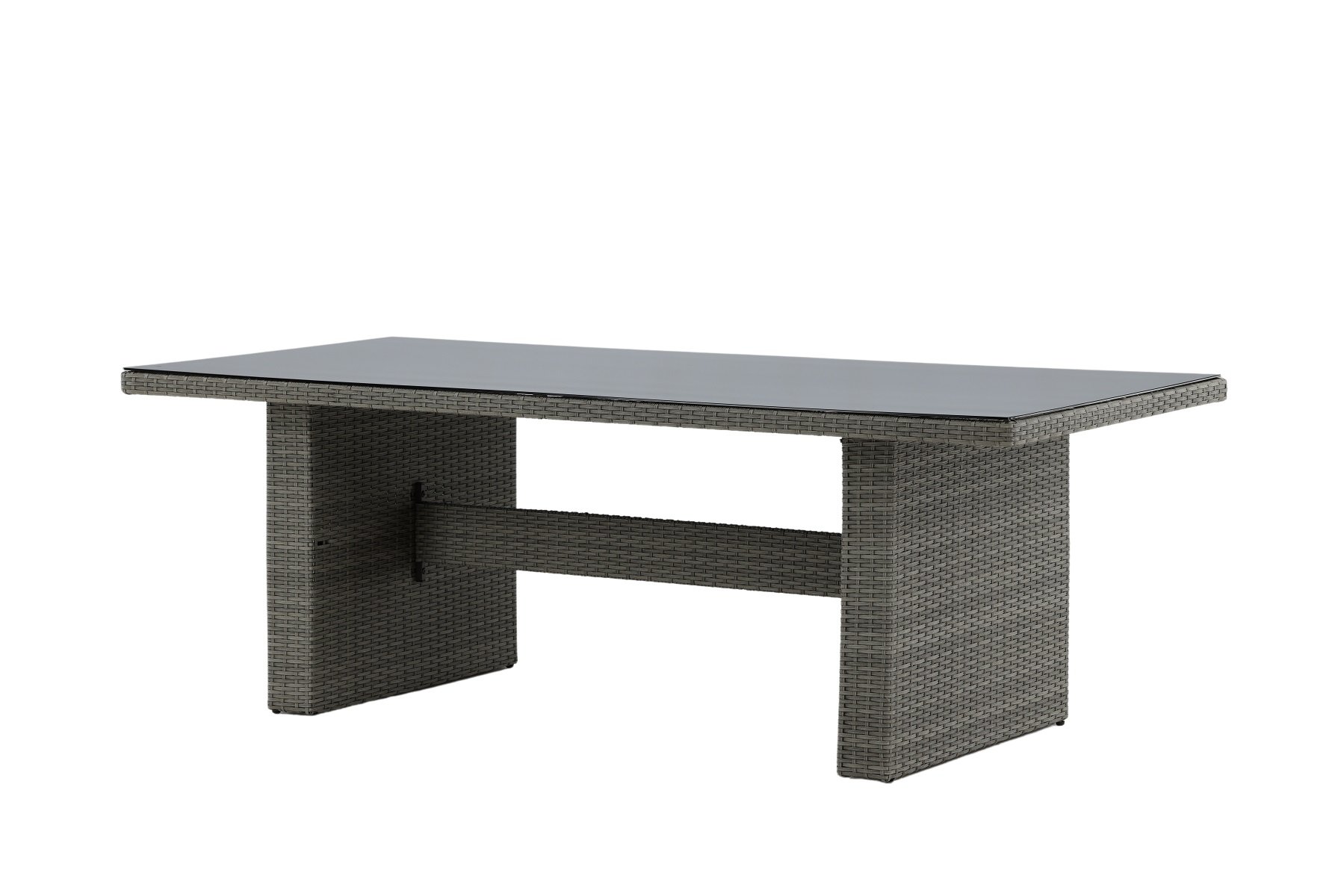 Venture Design - Padova Garden Table 200x100 cm - Rattan/Glass - Grey (7231-004)