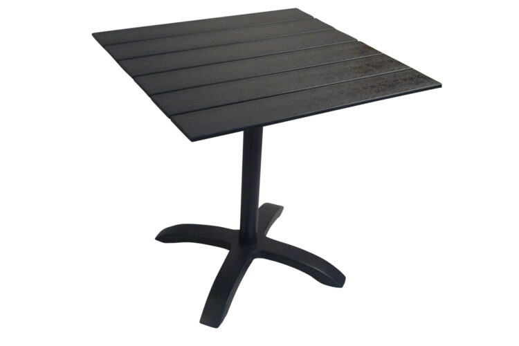 Venture Design - Colorado Cafe Table 70x70 cm - Alu/Aintwood - Black/Black (4070-620)